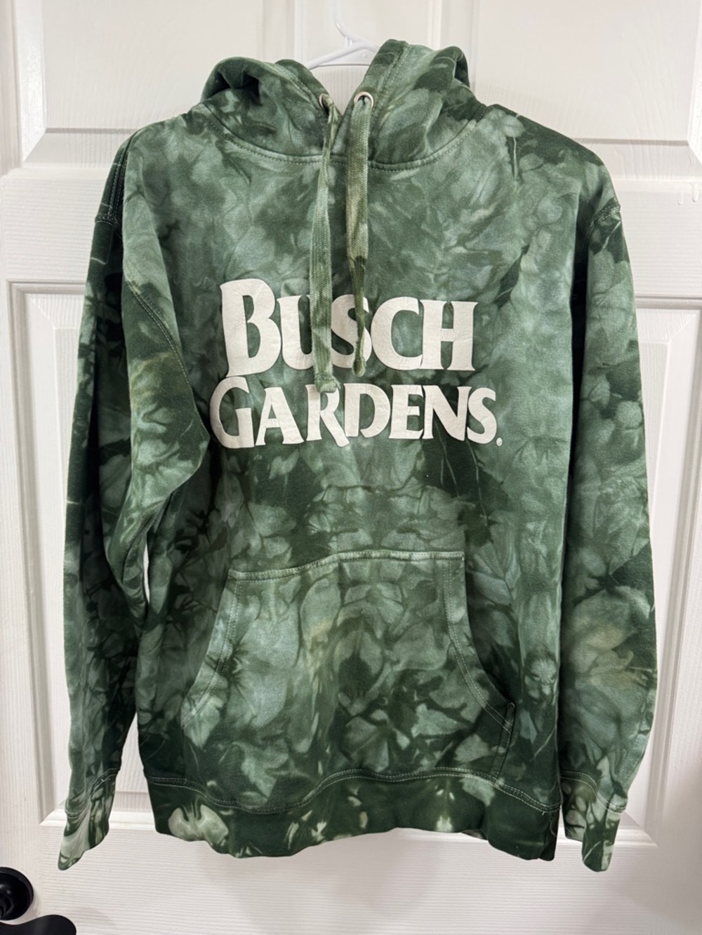 Busch Gardens Green Tie-Dye Hooded Sweatshirt